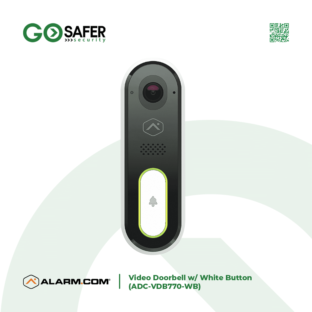 1 Alarm.com Video Doorbell w White Button ADC VDB770 WB