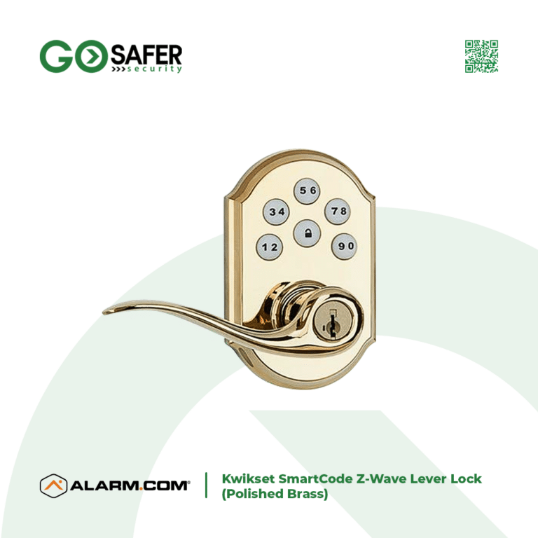 Kwikset SmartCode Z-Wave Lever Lock (Polished Brass)- Discontinued- RETURN ONLY